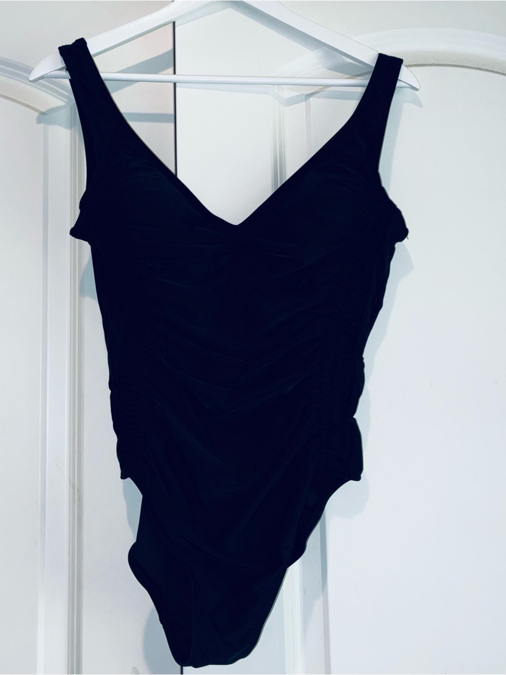 H2OH Colours  Black Ruched One piece Swimsuit Small